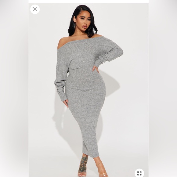 Fashion Nova Dresses & Skirts - Fashion Nova Gray One Shoulder Dress